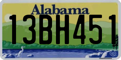 AL license plate 13BH451