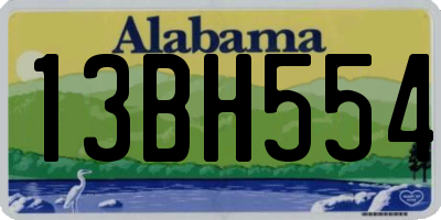 AL license plate 13BH554