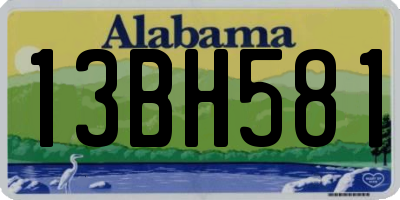 AL license plate 13BH581