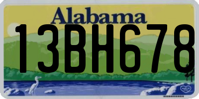 AL license plate 13BH678