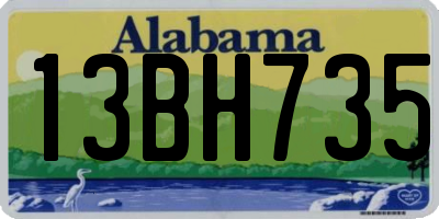 AL license plate 13BH735