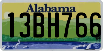 AL license plate 13BH766