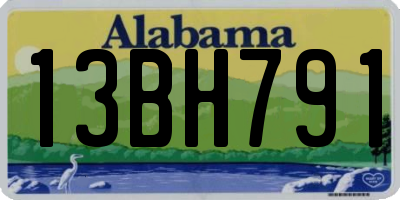 AL license plate 13BH791
