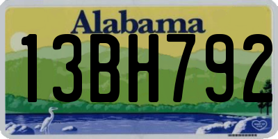 AL license plate 13BH792