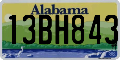 AL license plate 13BH843