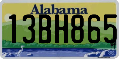 AL license plate 13BH865