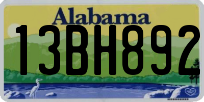 AL license plate 13BH892