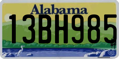 AL license plate 13BH985