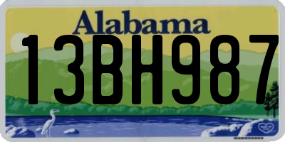 AL license plate 13BH987