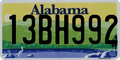 AL license plate 13BH992