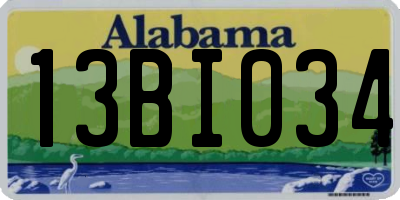 AL license plate 13BI034