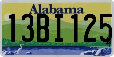 AL license plate 13BI125