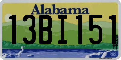 AL license plate 13BI151
