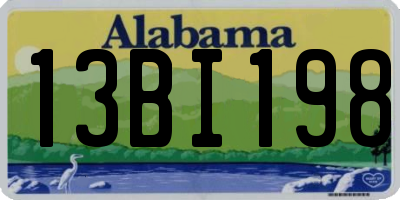 AL license plate 13BI198