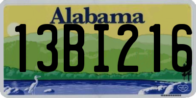 AL license plate 13BI216