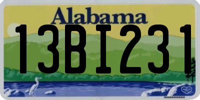 AL license plate 13BI231