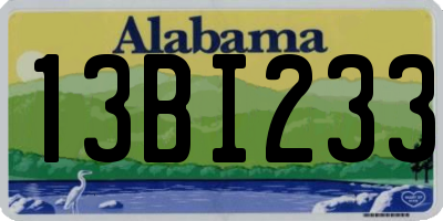 AL license plate 13BI233