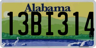 AL license plate 13BI314