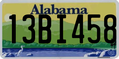 AL license plate 13BI458