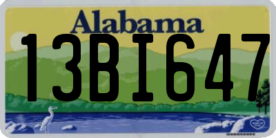AL license plate 13BI647
