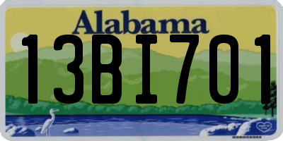 AL license plate 13BI701