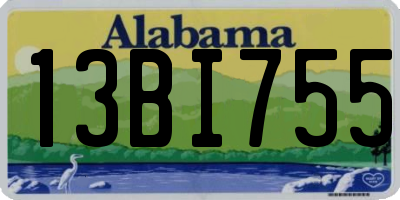 AL license plate 13BI755