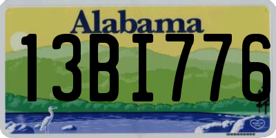 AL license plate 13BI776