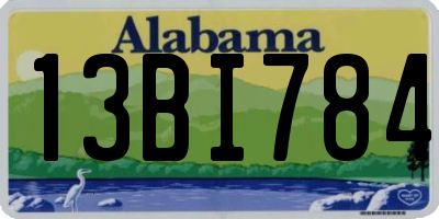 AL license plate 13BI784