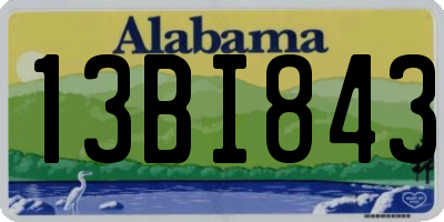 AL license plate 13BI843