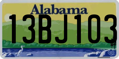 AL license plate 13BJ103