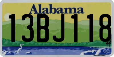 AL license plate 13BJ118