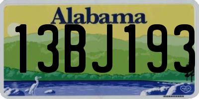AL license plate 13BJ193