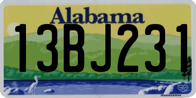 AL license plate 13BJ231