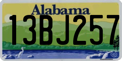 AL license plate 13BJ257