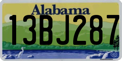 AL license plate 13BJ287