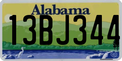 AL license plate 13BJ344