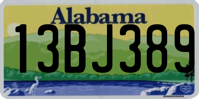 AL license plate 13BJ389