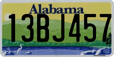 AL license plate 13BJ457