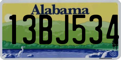 AL license plate 13BJ534