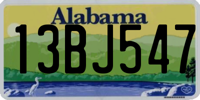 AL license plate 13BJ547