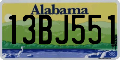 AL license plate 13BJ551