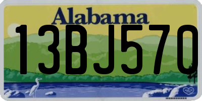 AL license plate 13BJ570