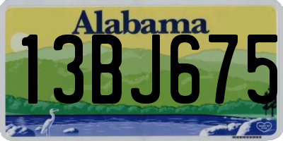 AL license plate 13BJ675