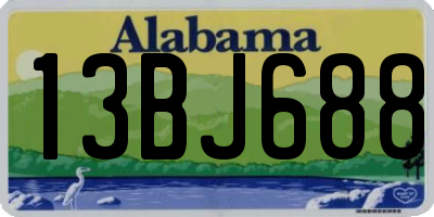 AL license plate 13BJ688