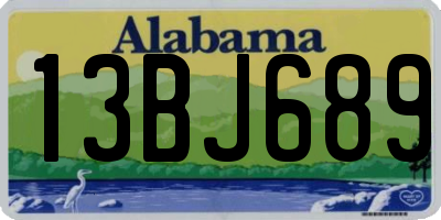 AL license plate 13BJ689