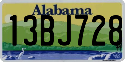AL license plate 13BJ728