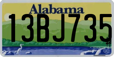 AL license plate 13BJ735