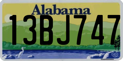 AL license plate 13BJ747