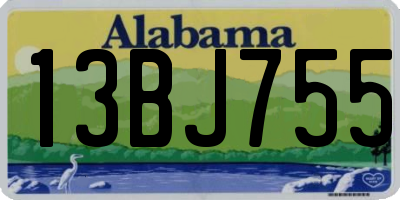 AL license plate 13BJ755