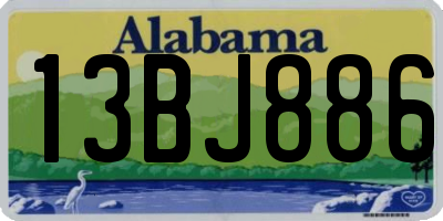 AL license plate 13BJ886